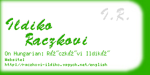 ildiko raczkovi business card